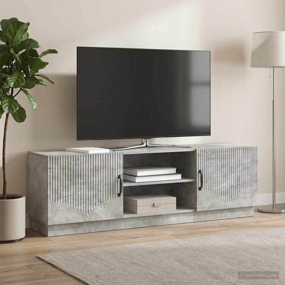 vidaXL TV-kast Betongrijs 150 x 31 x 47 cm Bewerkt hout vidaXL TV-kast Betongrijs 150 x 31 x 47 cm Bewerkt hout afbeelding 1