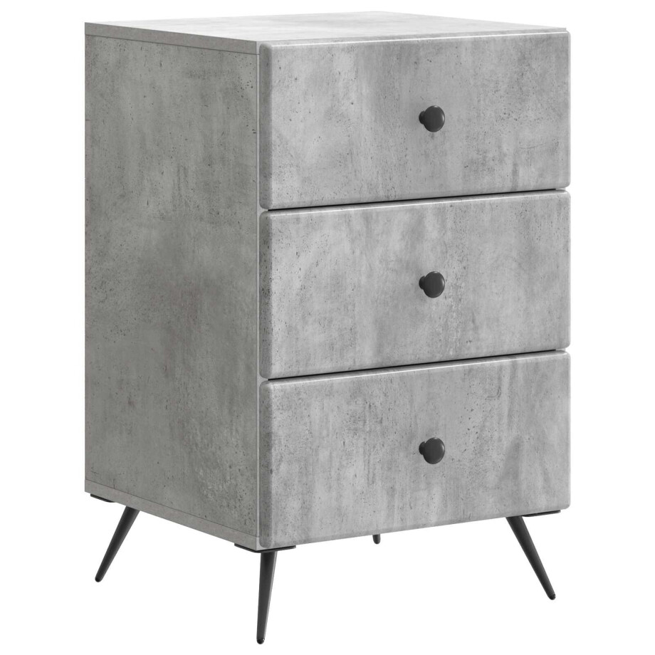 vidaXL Nachtkastje met lade Betongrijs 43 x 41 x 66,5 cm Bewerkt hout vidaXL Nachtkastje met lade Betongrijs 43 x 41 x 66,5 cm Bewerkt hout afbeelding 1