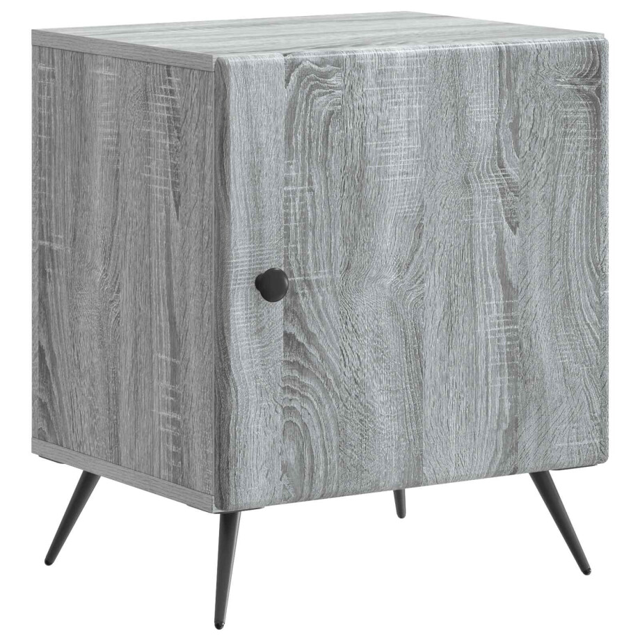vidaXL Nachtkastje Grijs sonoma 43 x 34,5 x 50 cm Bewerkt hout afbeelding 1