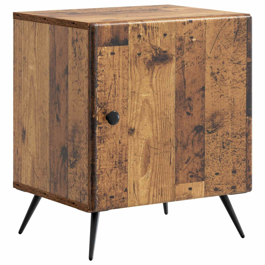 vidaXL Nachtkastje Oud hout 43 x 34,5 x 50 cm Bewerkt hout vidaXL Nachtkastje Oud hout 43 x 34,5 x 50 cm Bewerkt hout afbeelding 1