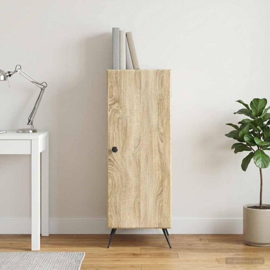 vidaXL Dressoir Sonoma Eiken 33 x 34,5 x 90 cm Bewerkt hout vidaXL Dressoir Sonoma Eiken 33 x 34,5 x 90 cm Bewerkt hout afbeelding 1