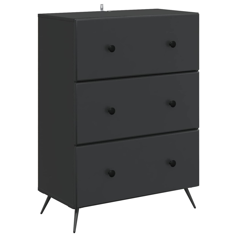 vidaXL Ladenkast Zwart 66 x 34,5 x 90 cm Bewerkt hout afbeelding 1