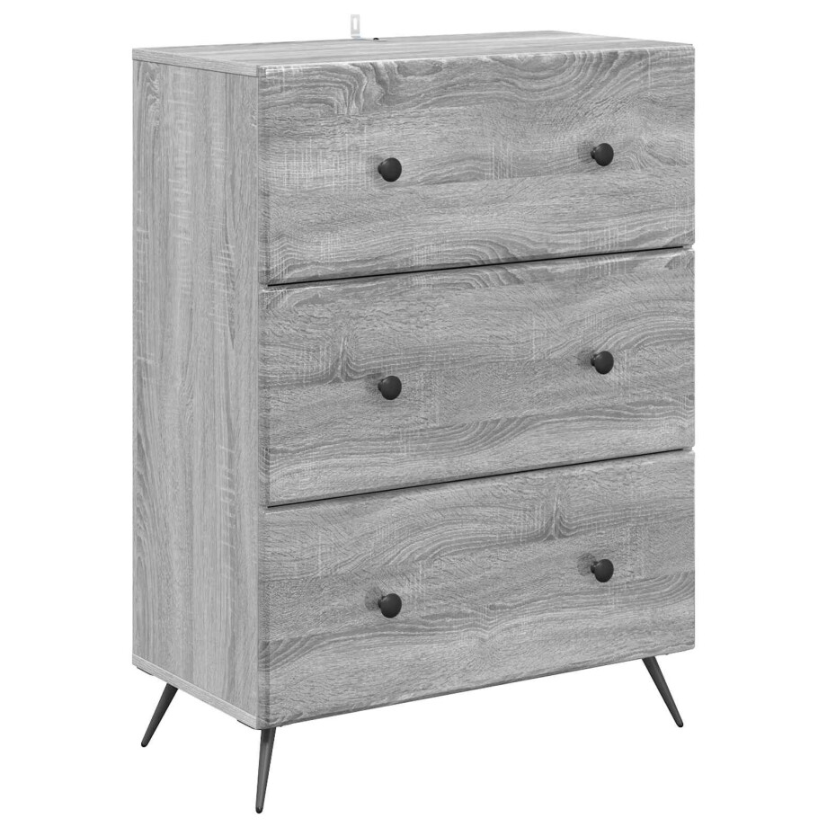 vidaXL Ladenkast Grijs sonoma 66 x 34,5 x 90 cm Bewerkt hout afbeelding 1