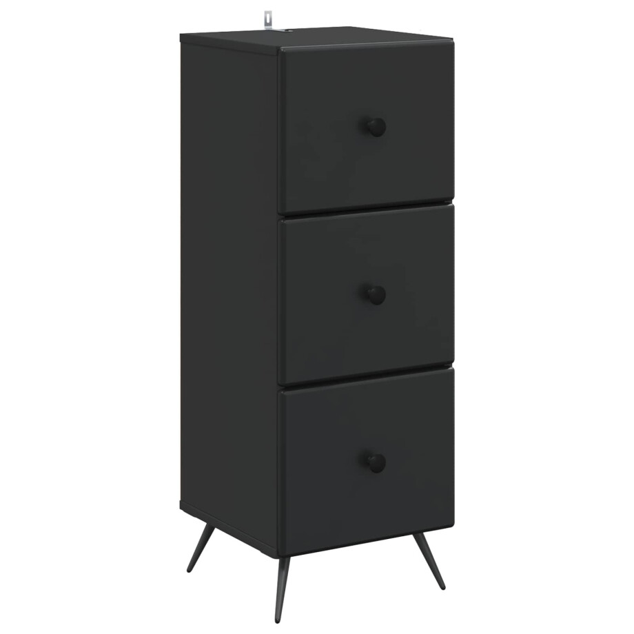 vidaXL Ladenkast Zwart 33 x 34,5 x 90 cm Bewerkt hout afbeelding 1