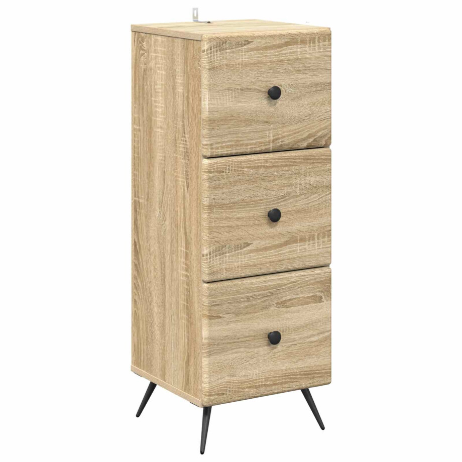 vidaXL Ladenkast Sonoma Eiken 33 x 34,5 x 90 cm Bewerkt hout afbeelding 1