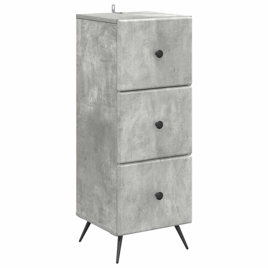 vidaXL Ladenkast Betongrijs 33 x 34,5 x 90 cm Bewerkt hout vidaXL Ladenkast Betongrijs 33 x 34,5 x 90 cm Bewerkt hout afbeelding 1