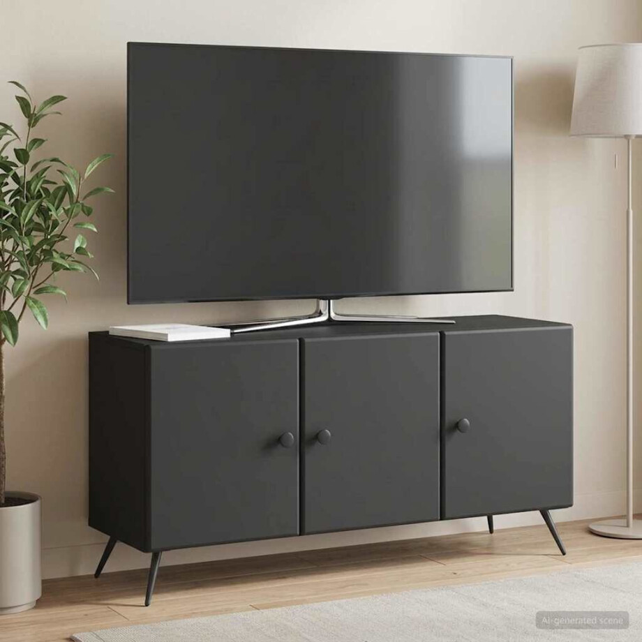 vidaXL TV-kast Zwart 99 x 34,5 x 50 cm Bewerkt hout vidaXL TV-kast Zwart 99 x 34,5 x 50 cm Bewerkt hout afbeelding 1