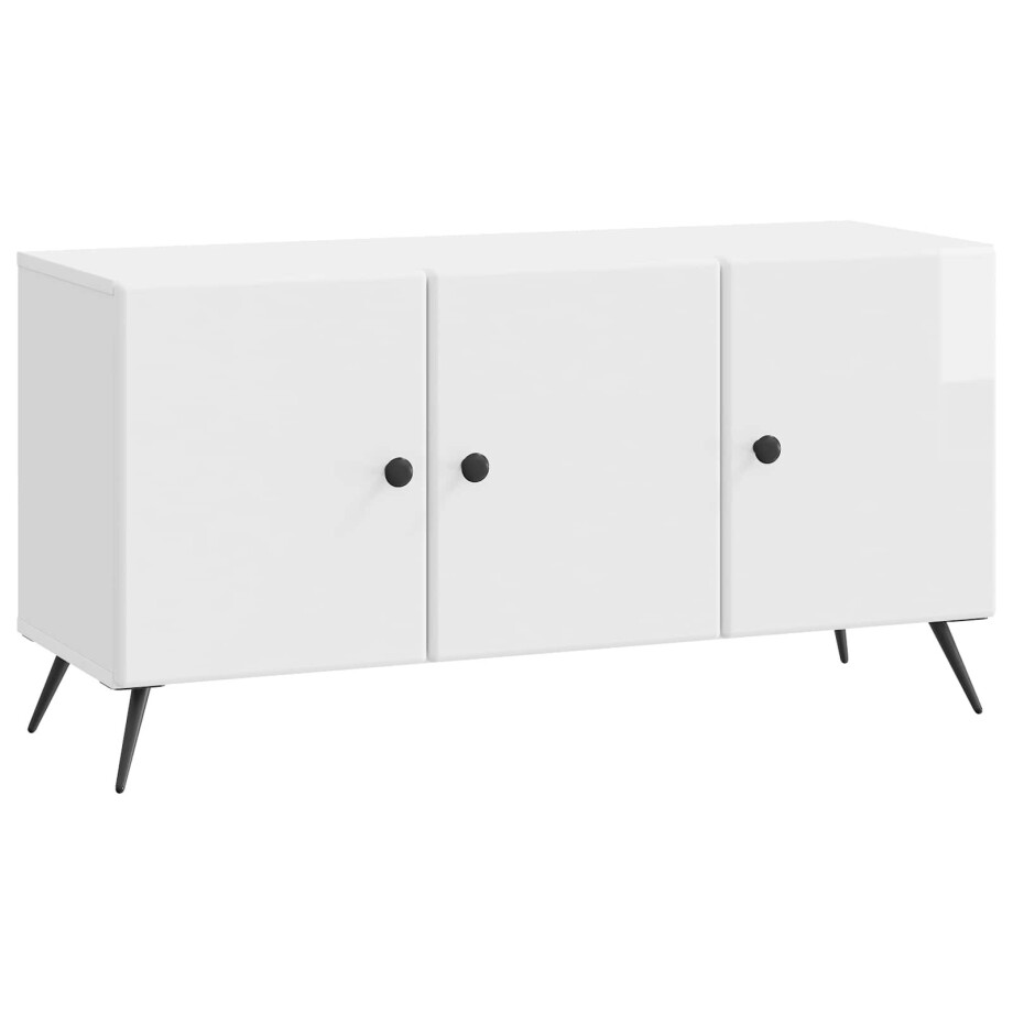 vidaXL TV-kast Hoogglans Wit 99 x 34,5 x 50 cm Bewerkt hout vidaXL TV-kast Hoogglans Wit 99 x 34,5 x 50 cm Bewerkt hout afbeelding 1