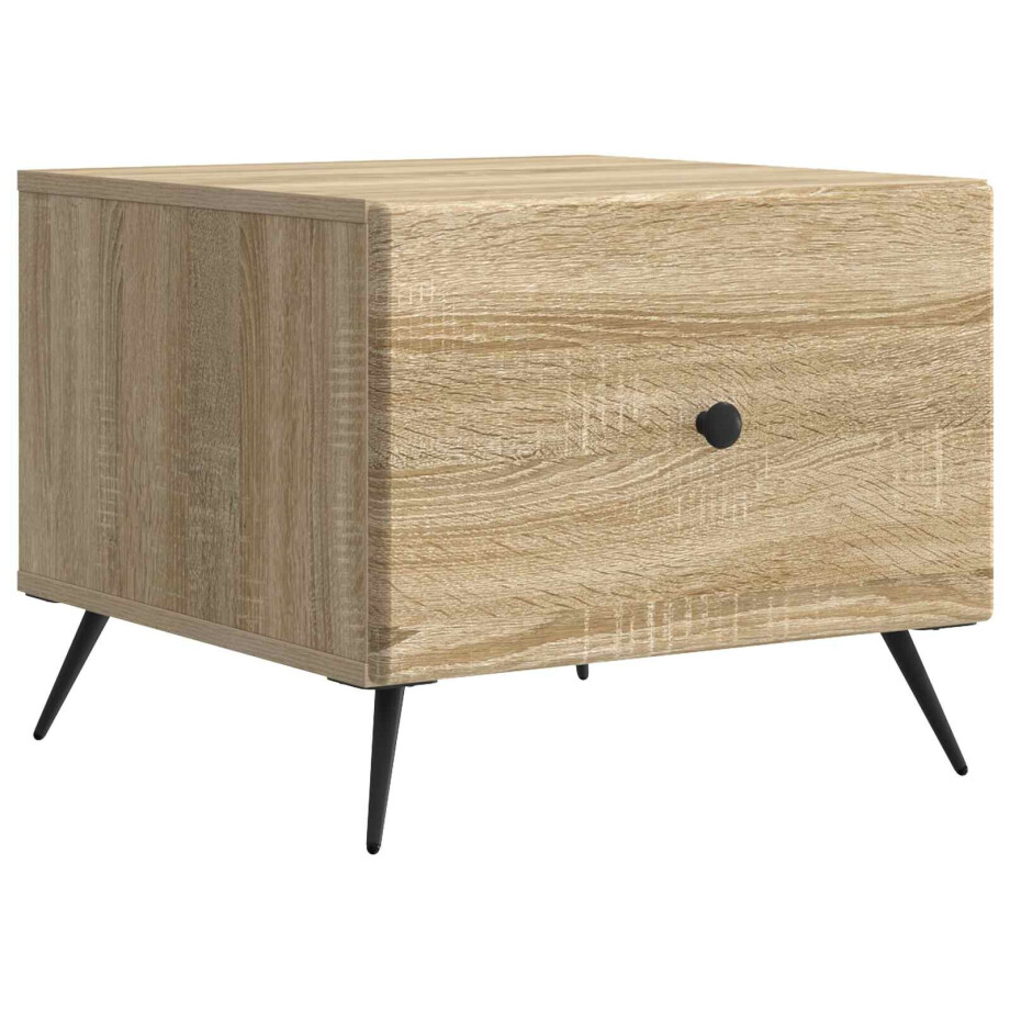 vidaXL Salontafel met lade Sonoma Eiken 49 x 50 x 40 cm Bewerkt hout vidaXL Salontafel met lade Sonoma Eiken 49 x 50 x 40 cm Bewerkt hout afbeelding 1