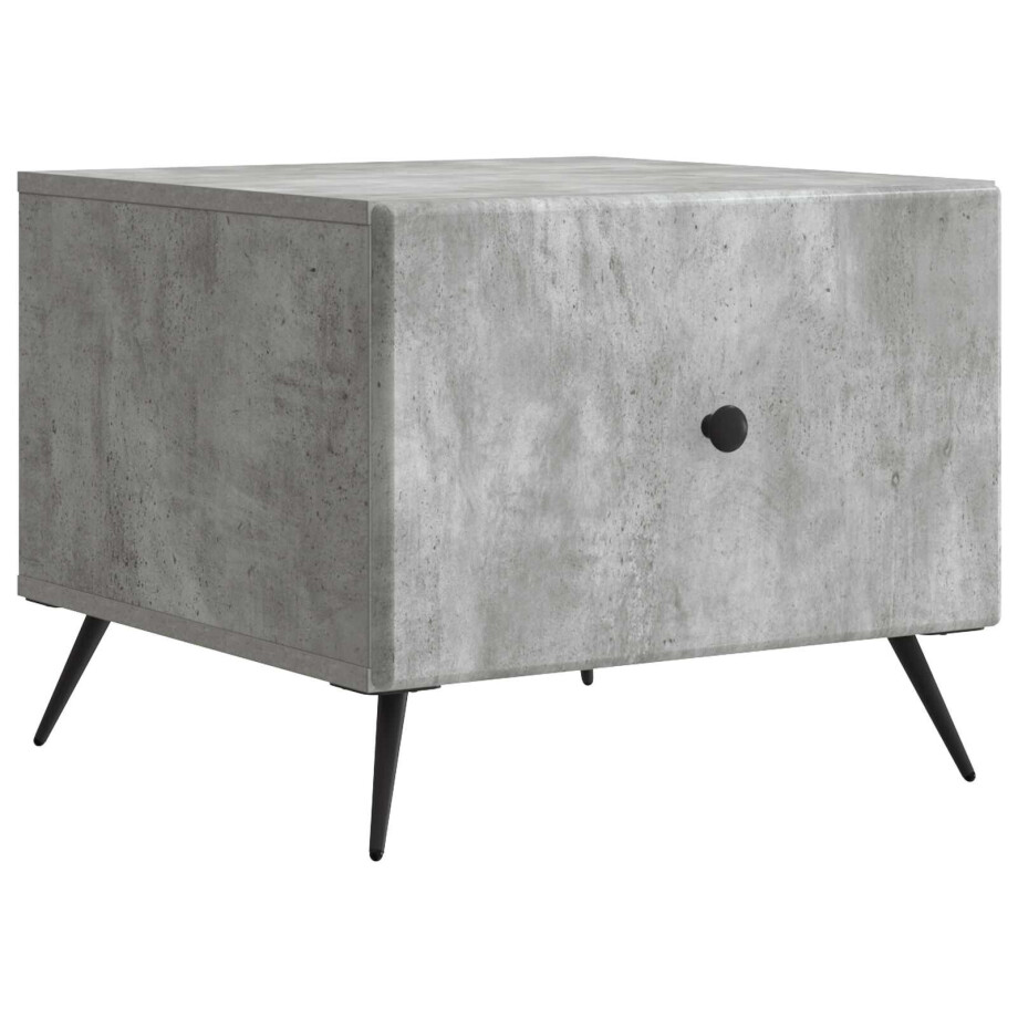 vidaXL Salontafel met lade Betongrijs 49 x 50 x 40 cm Bewerkt hout afbeelding 1