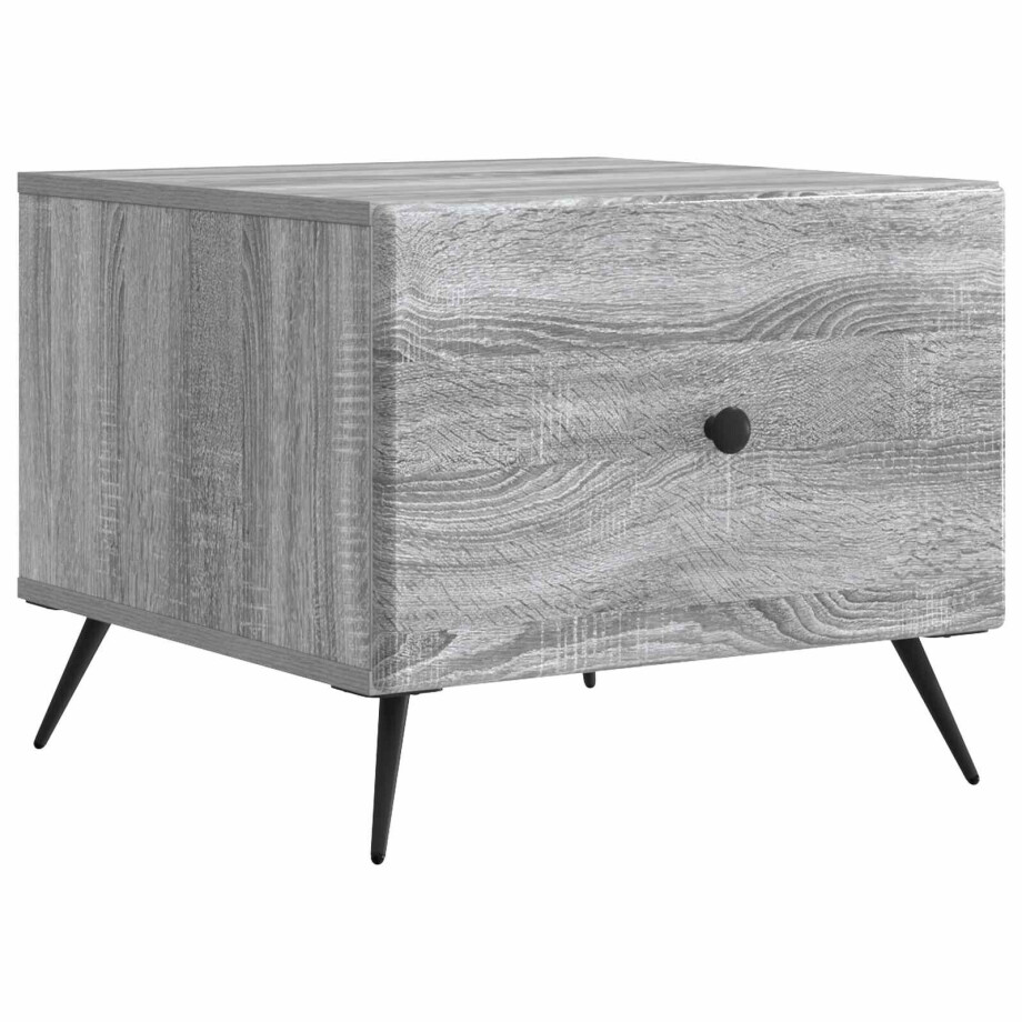 vidaXL Salontafel met lade Grijs sonoma 49 x 50 x 40 cm Bewerkt hout afbeelding 1