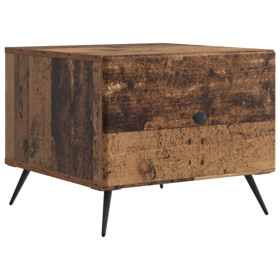 vidaXL Salontafel met lade Oud hout 49 x 50 x 40 cm Bewerkt hout vidaXL Salontafel met lade Oud hout 49 x 50 x 40 cm Bewerkt hout afbeelding 1