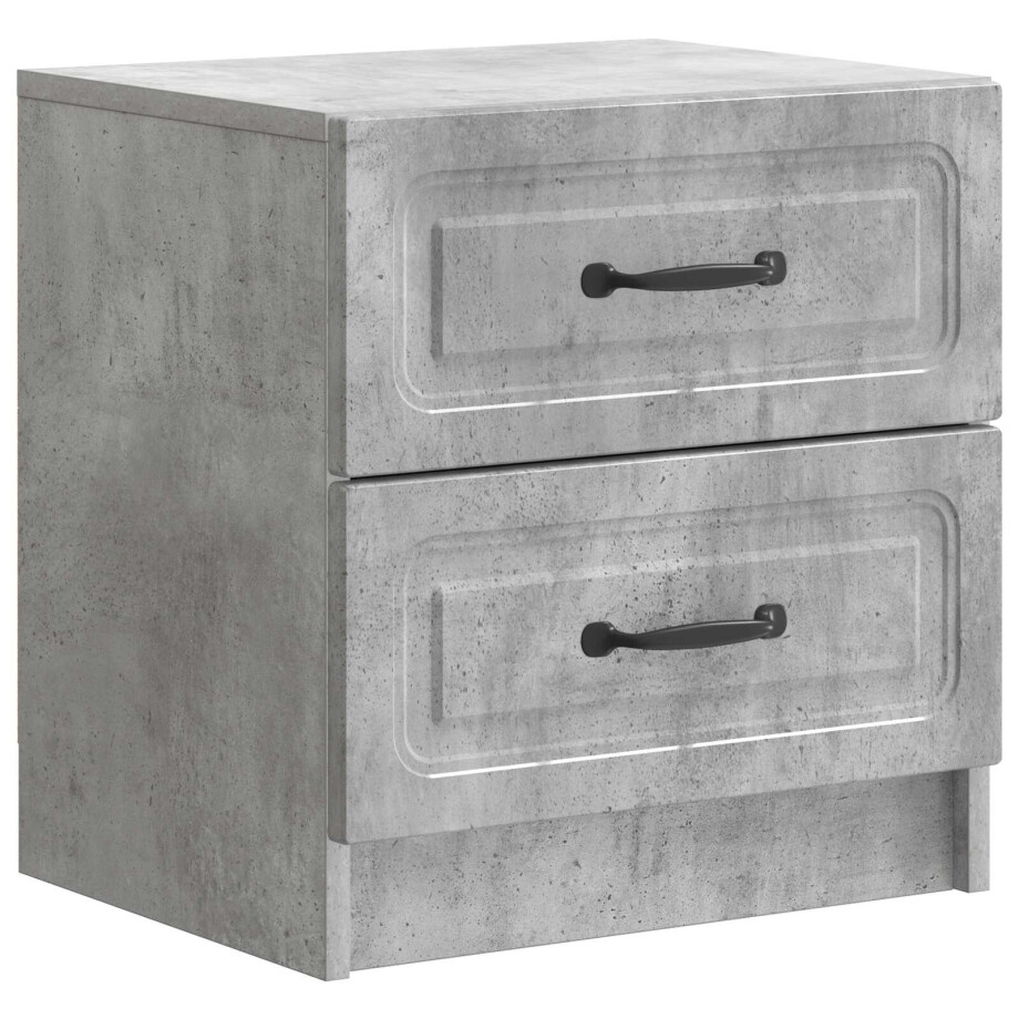 vidaXL Nachtkastje Betongrijs 43 x 34,5 x 44,5 cm Bewerkt hout vidaXL Nachtkastje Betongrijs 43 x 34,5 x 44,5 cm Bewerkt hout afbeelding 1