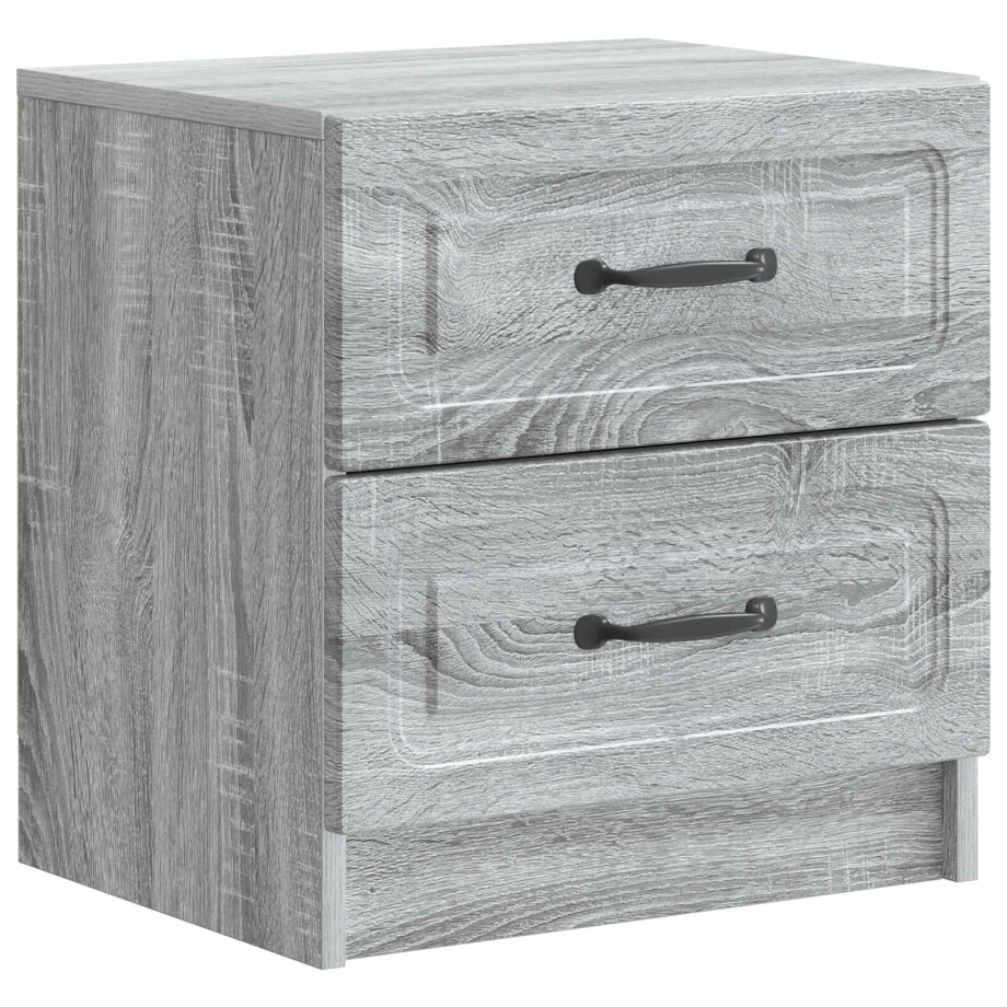 vidaXL Nachtkastje Grijs sonoma 43 x 34,5 x 44,5 cm Bewerkt hout afbeelding 1