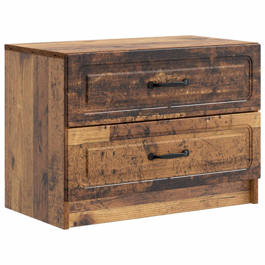 vidaXL Nachtkastje met lade Oud hout 62 x 34,5 x 44,5 cm Bewerkt hout vidaXL Nachtkastje met lade Oud hout 62 x 34,5 x 44,5 cm Bewerkt hout afbeelding 1