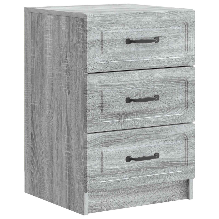 vidaXL Nachtkastje Grijs sonoma 43 x 41 x 63,5 cm Bewerkt hout afbeelding 1