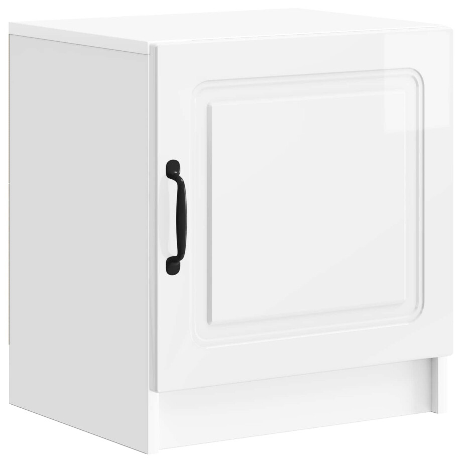 vidaXL Nachtkastje Hoogglans Wit 43 x 34,5 x 47 cm Bewerkt hout afbeelding 1