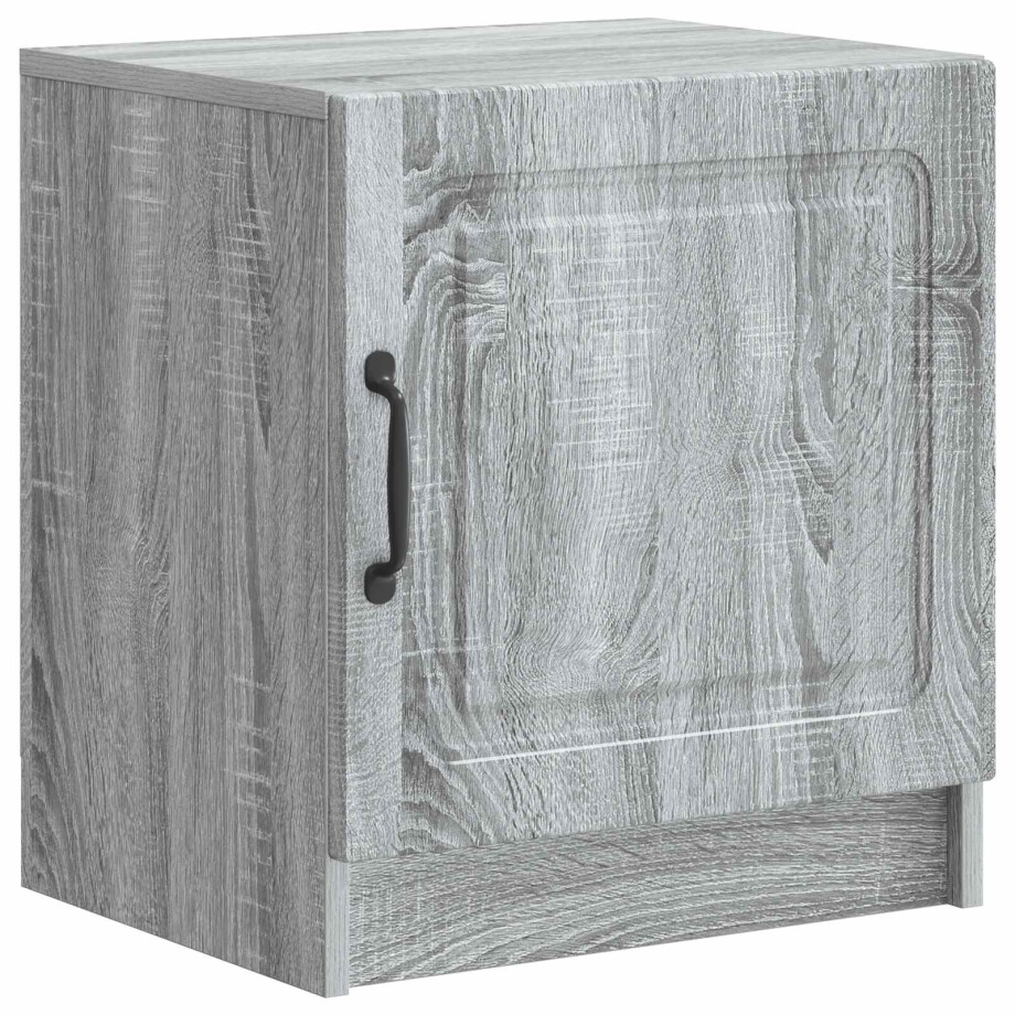 vidaXL Nachtkastje Grijs sonoma 43 x 34,5 x 47 cm Bewerkt hout afbeelding 1