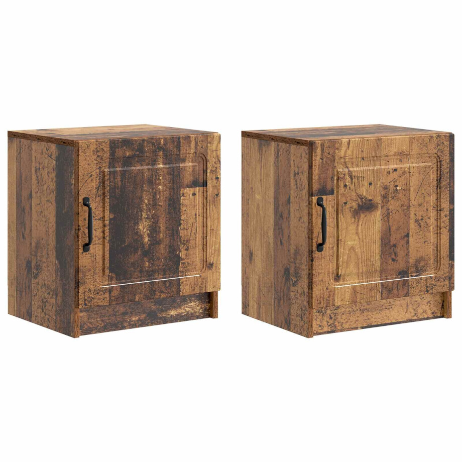 vidaXL Nachtkastje 2 pcs Oud hout 43 x 34,5 x 47 cm Bewerkt hout vidaXL Nachtkastje 2 pcs Oud hout 43 x 34,5 x 47 cm Bewerkt hout afbeelding 1