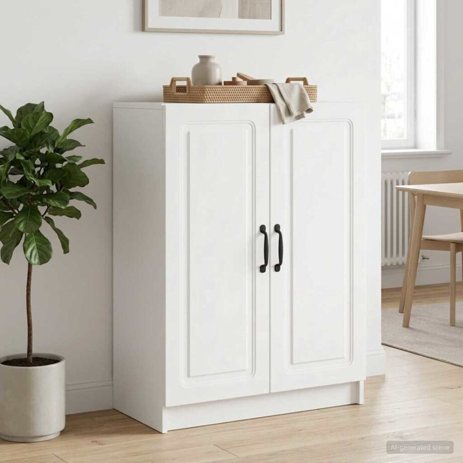 vidaXL Dressoir Wit 66 x 34,5 x 87 cm Bewerkt hout afbeelding 1