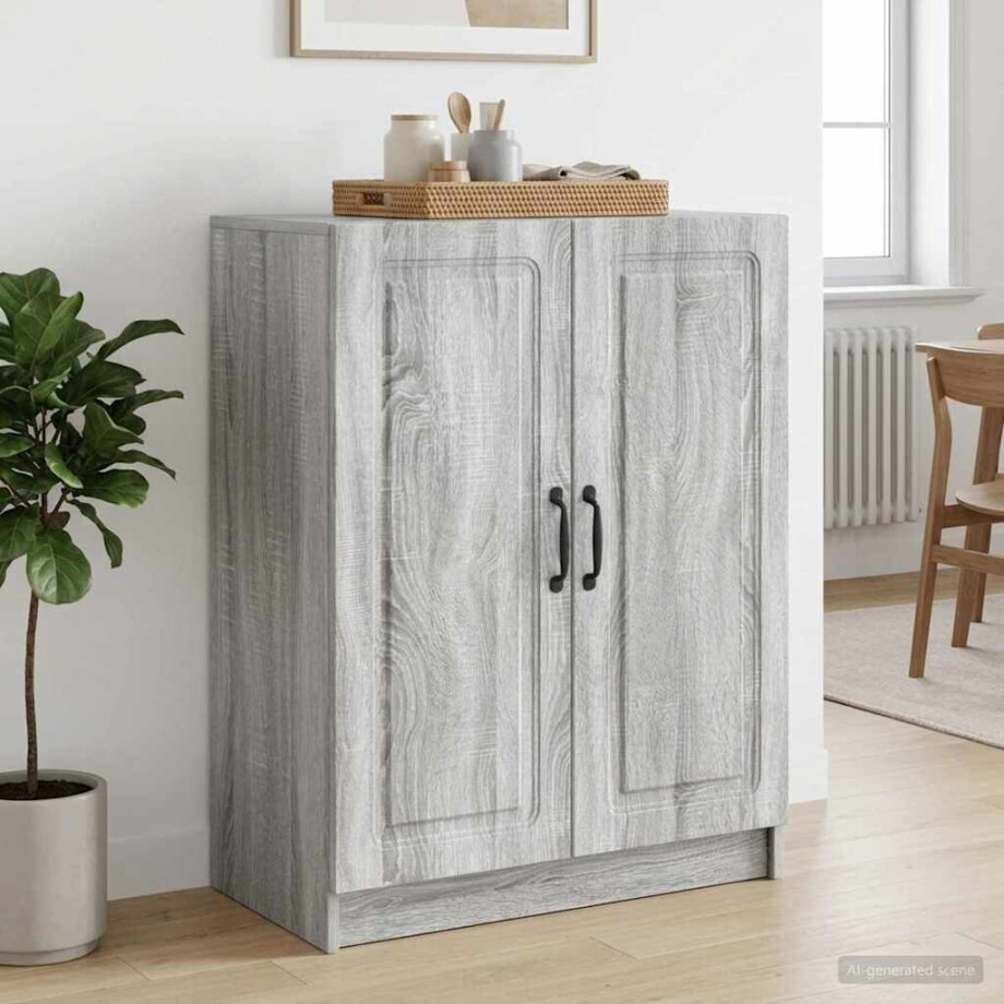 vidaXL Dressoir Grijs sonoma 66 x 34,5 x 87 cm Bewerkt hout afbeelding 1