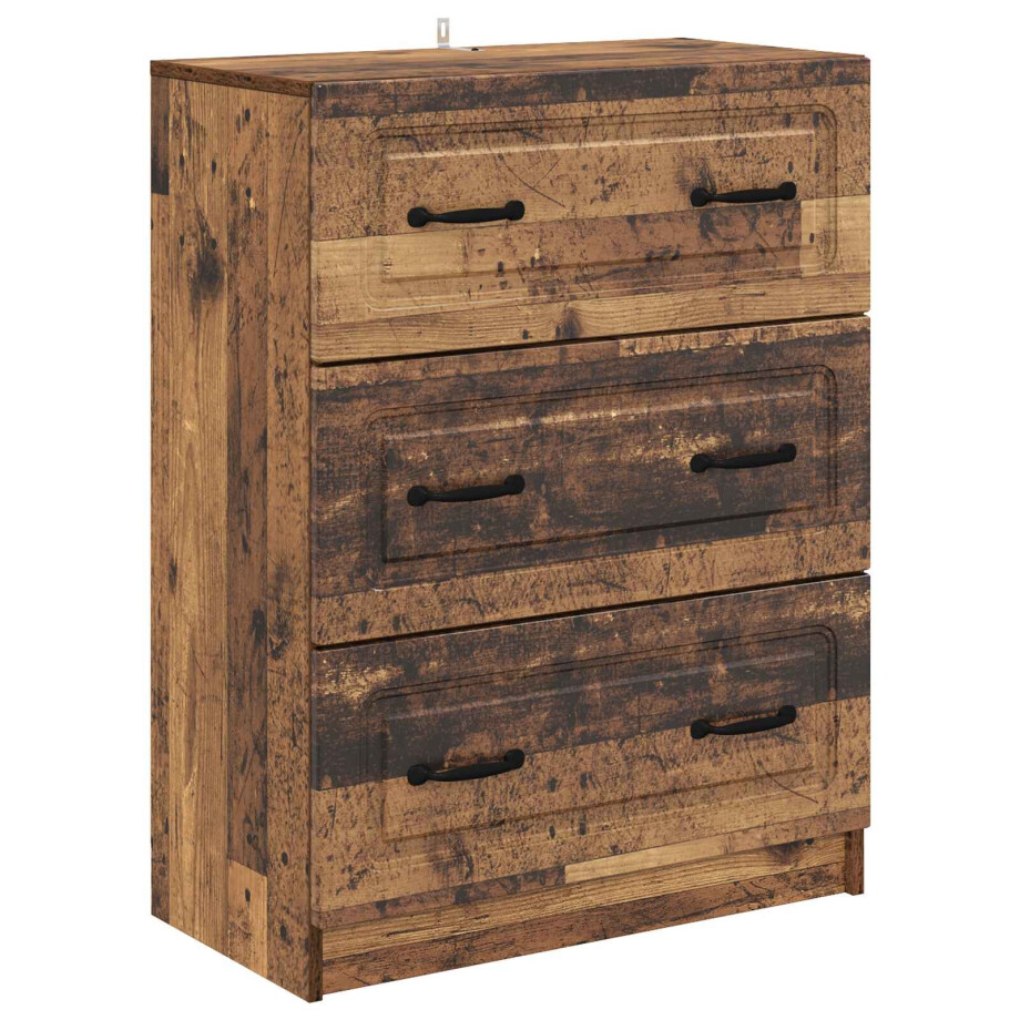vidaXL Ladenkast Oud hout 66 x 34,5 x 87 cm Bewerkt hout afbeelding 1