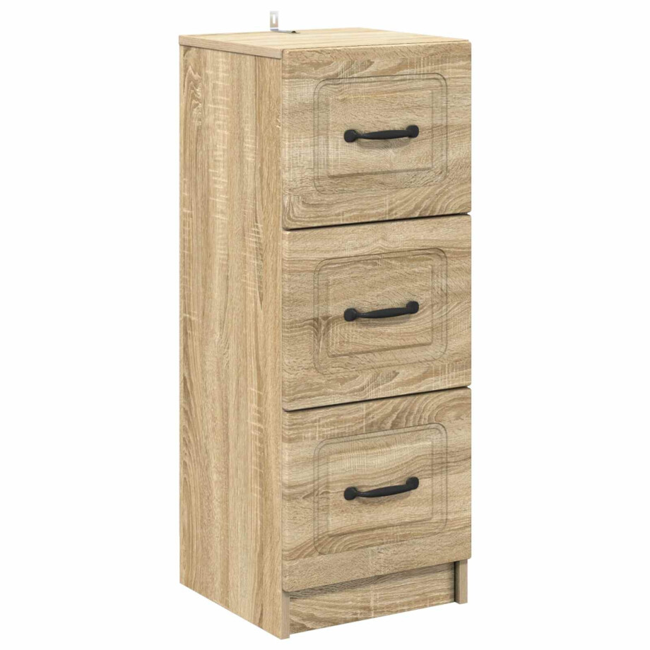 vidaXL Ladenkast Sonoma Eiken 33 x 34,5 x 87 cm Bewerkt hout afbeelding 1