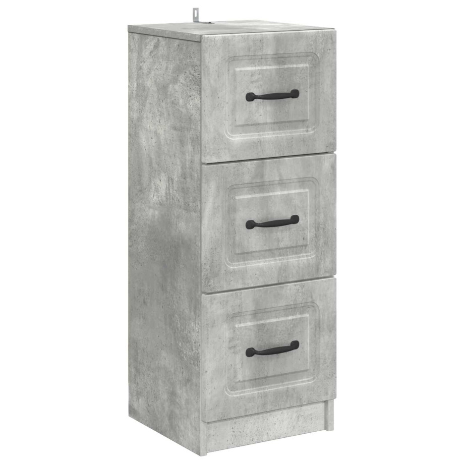 vidaXL Ladenkast Betongrijs 33 x 34,5 x 87 cm Bewerkt hout afbeelding 1
