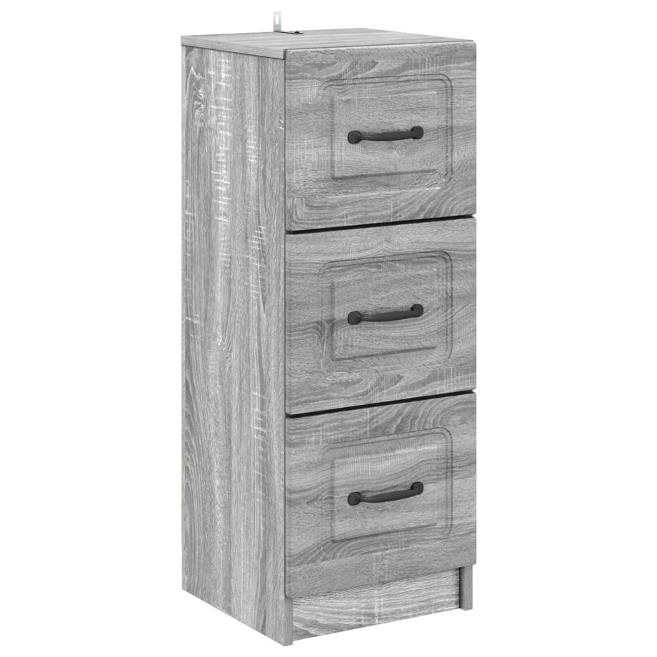 vidaXL Ladenkast Grijs sonoma 33 x 34,5 x 87 cm Bewerkt hout afbeelding 1