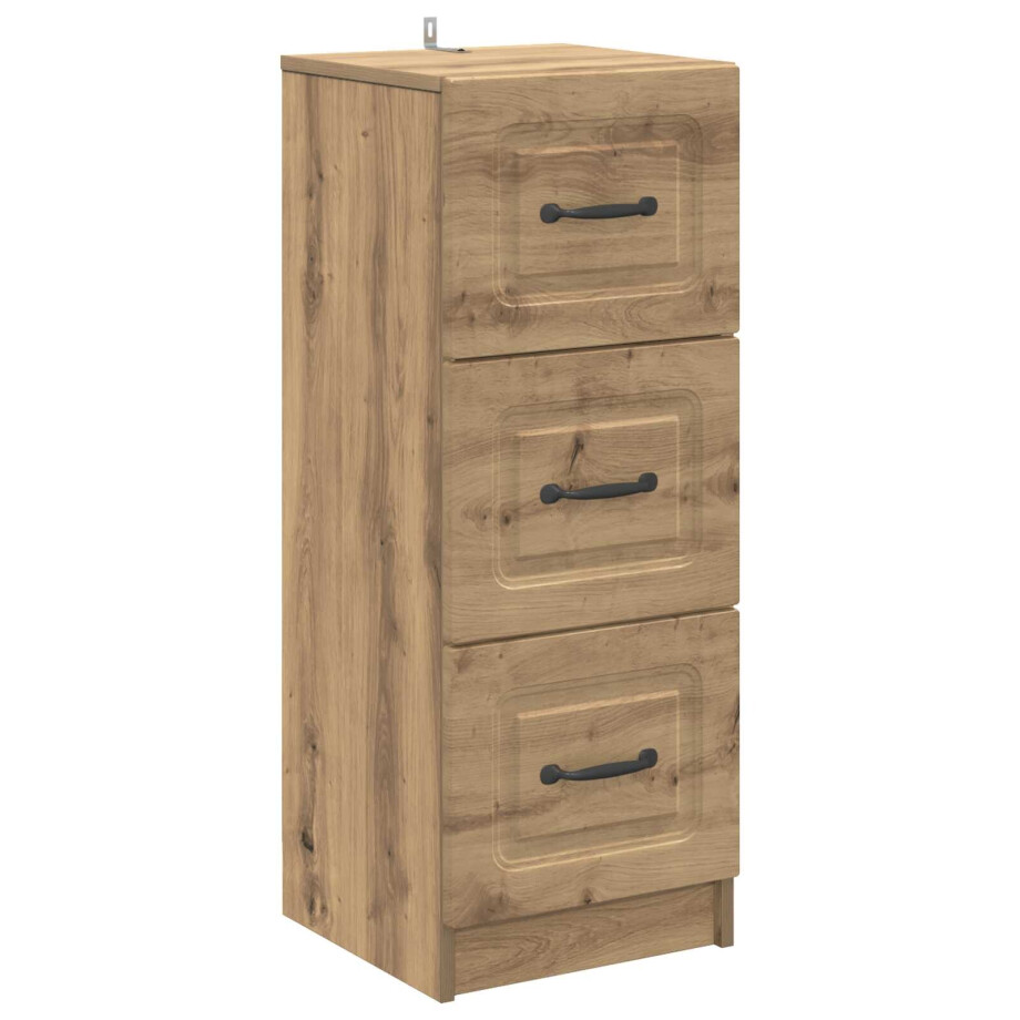 vidaXL Ladenkast Artisanaal eiken 33 x 34,5 x 87 cm Bewerkt hout afbeelding 1
