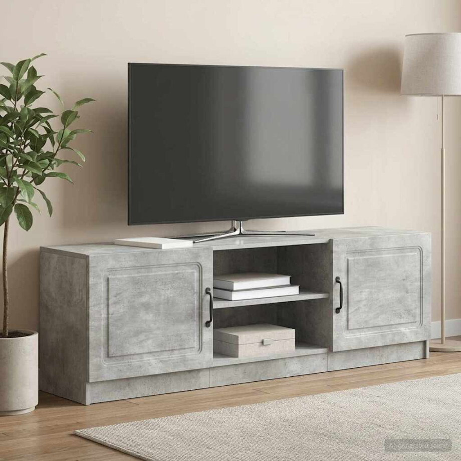 vidaXL TV-kast Betongrijs 150 x 31 x 47 cm Bewerkt hout afbeelding 1