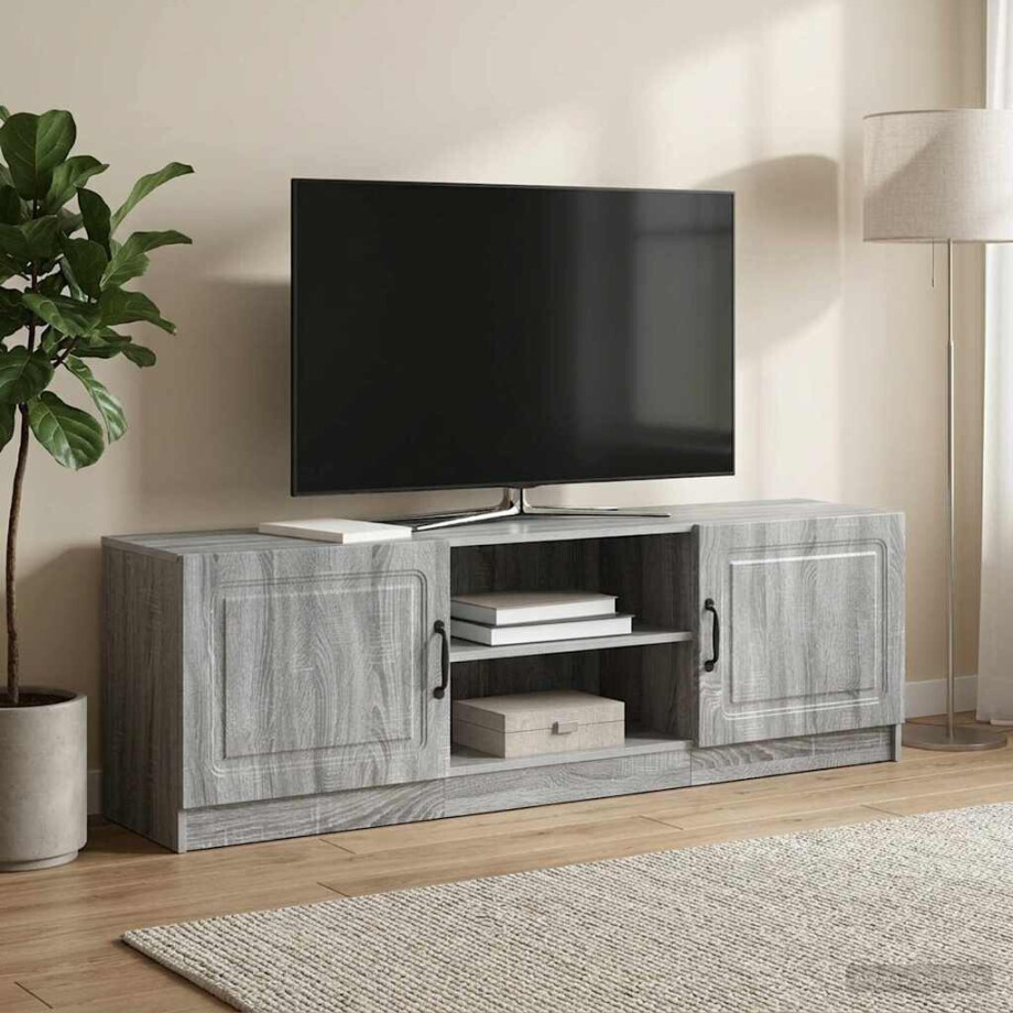 vidaXL TV-kast Grijs sonoma 150 x 31 x 47 cm Bewerkt hout afbeelding 1