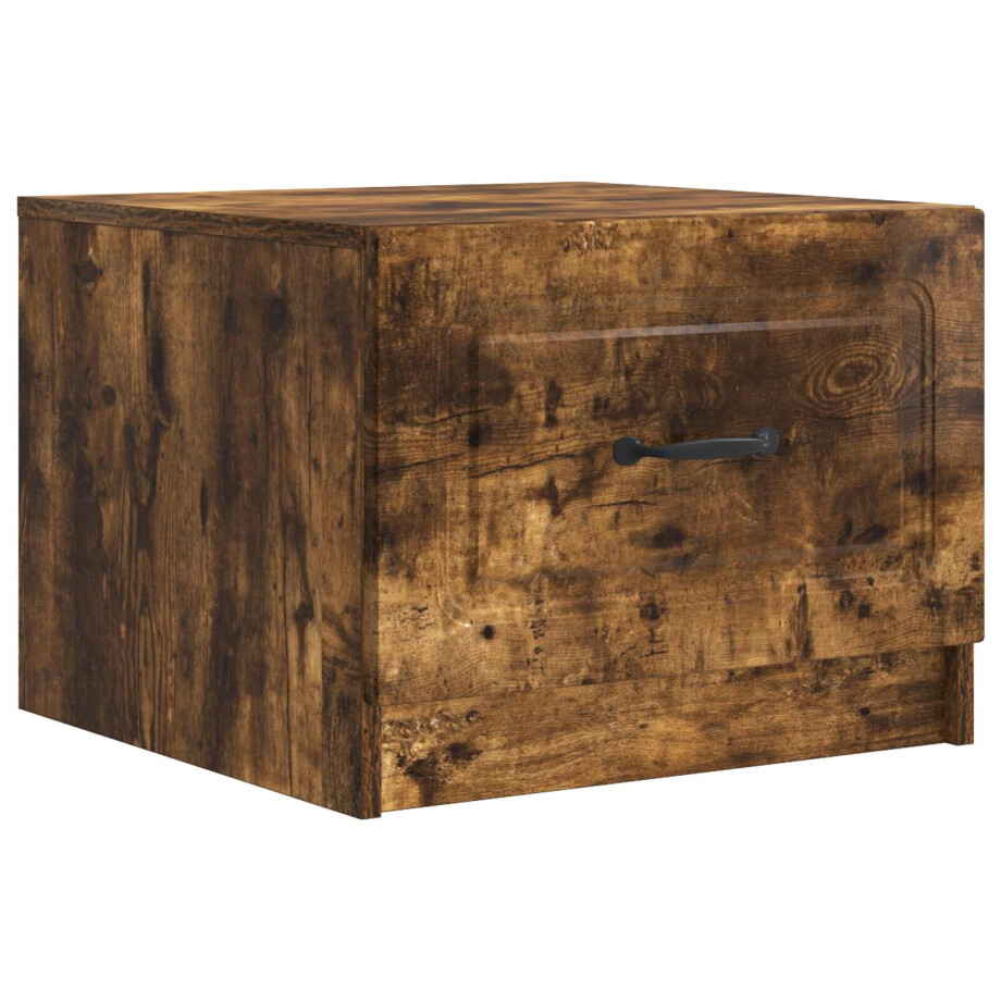 vidaXL Salontafel met lade Gerookt eiken 49 x 50 x 37 cm Bewerkt hout vidaXL Salontafel met lade Gerookt eiken 49 x 50 x 37 cm Bewerkt hout afbeelding 1