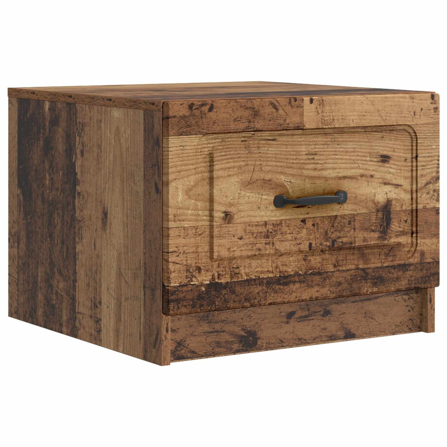vidaXL Salontafel met lade Oud hout 49 x 50 x 37 cm Bewerkt hout afbeelding 1