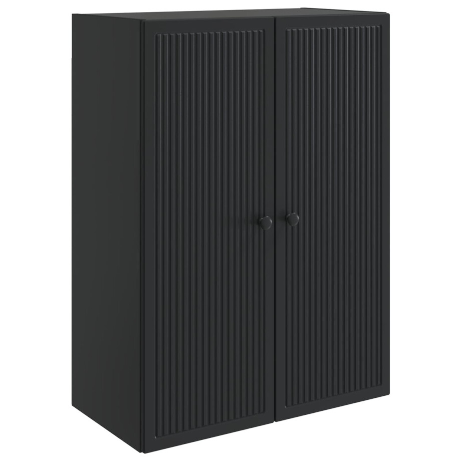 vidaXL Wandkast Zwart 66 x 34,5 x 90 cm Bewerkt hout afbeelding 1
