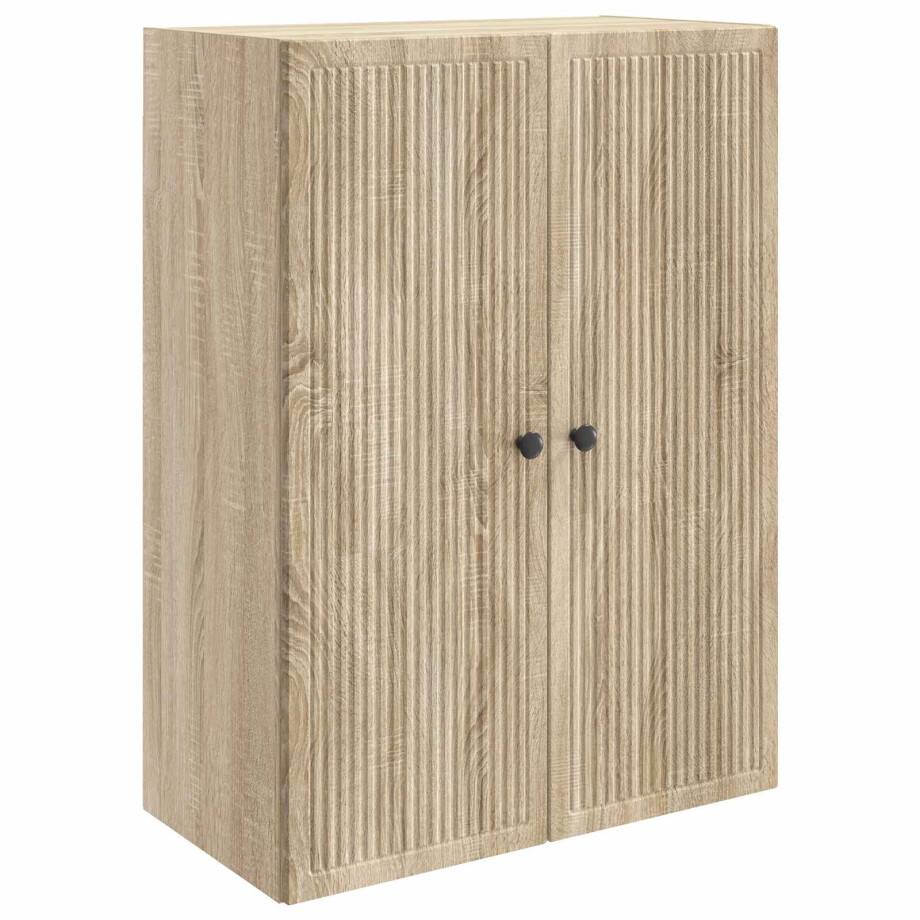vidaXL Wandkast Sonoma Eiken 66 x 34,5 x 90 cm Bewerkt hout vidaXL Wandkast Sonoma Eiken 66 x 34,5 x 90 cm Bewerkt hout afbeelding 1