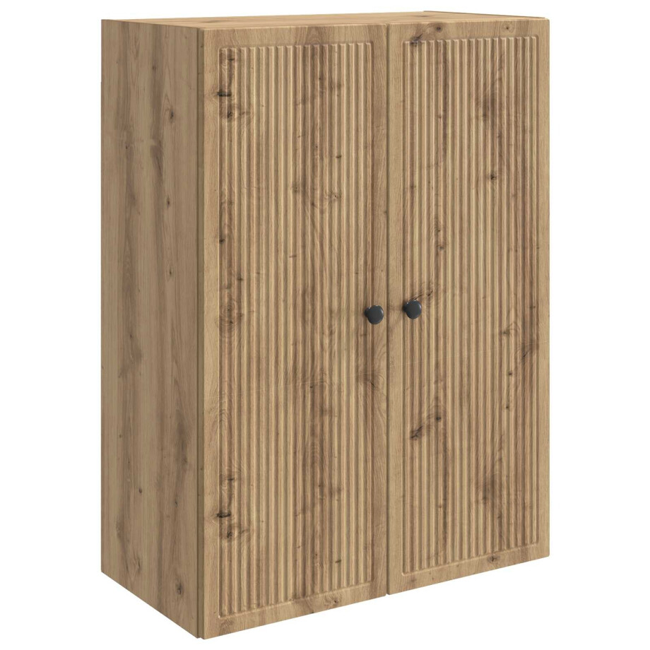 vidaXL Wandkast Artisanaal eiken 66 x 34,5 x 90 cm Bewerkt hout afbeelding 1