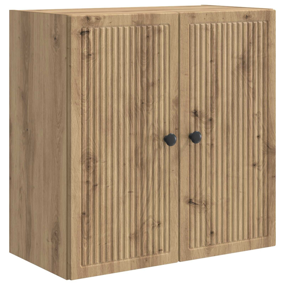 vidaXL Wandkast Artisanaal eiken 59 x 31 x 60 cm Bewerkt hout vidaXL Wandkast Artisanaal eiken 59 x 31 x 60 cm Bewerkt hout afbeelding 1