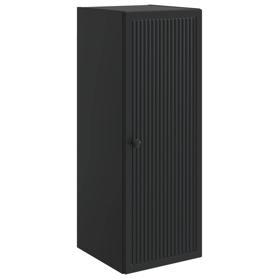 vidaXL Wandkast Zwart 33 x 34,5 x 90 cm Bewerkt hout afbeelding 1