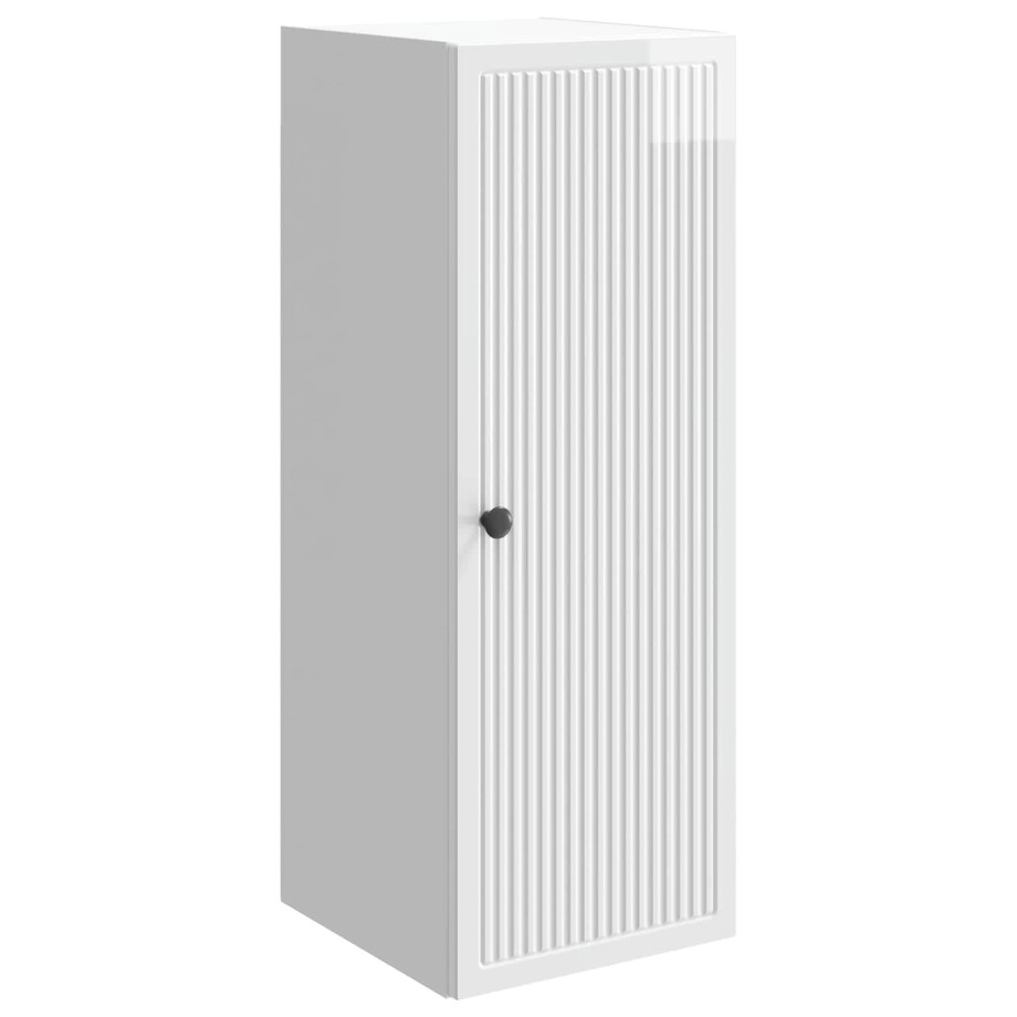 vidaXL Wandkast Hoogglans Wit 33 x 34,5 x 90 cm Bewerkt hout vidaXL Wandkast Hoogglans Wit 33 x 34,5 x 90 cm Bewerkt hout afbeelding 1