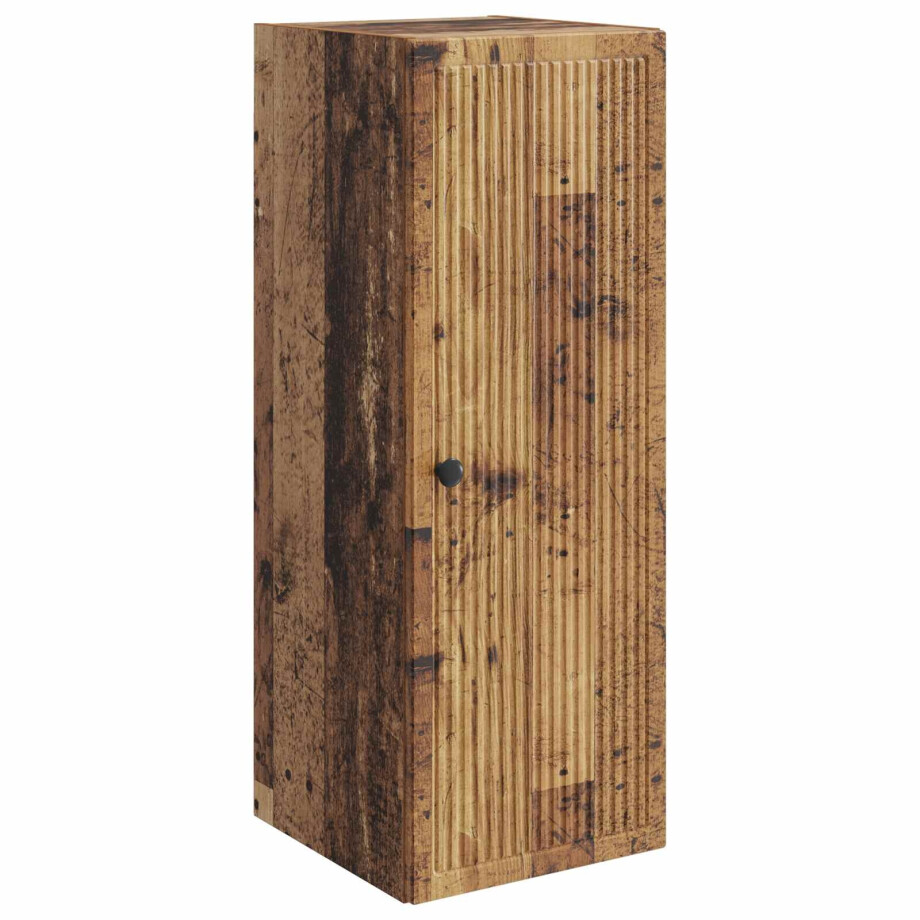 vidaXL Wandkast Oud hout 33 x 34,5 x 90 cm Bewerkt hout afbeelding 1