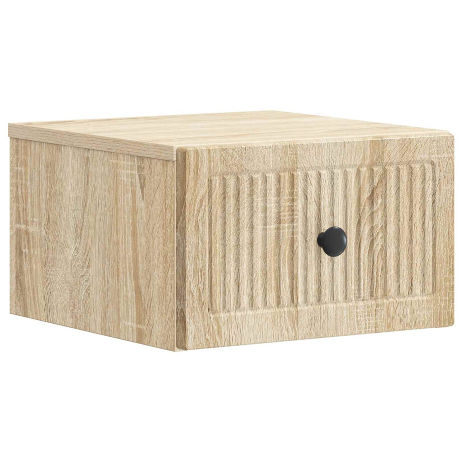 vidaXL Wandbeugel Bedkast Sonoma Eiken 33 x 34,5 x 20 cm Bewerkt hout afbeelding 1