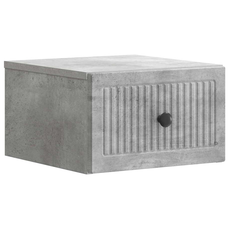 vidaXL Wandbeugel Bedkast Betongrijs 33 x 34,5 x 20 cm Bewerkt hout vidaXL Wandbeugel Bedkast Betongrijs 33 x 34,5 x 20 cm Bewerkt hout afbeelding 1