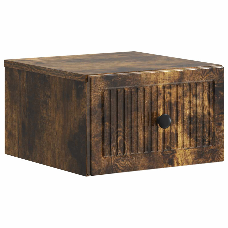 vidaXL Wandbeugel Bedkast Gerookt eiken 33 x 34,5 x 20 cm Bewerkt hout vidaXL Wandbeugel Bedkast Gerookt eiken 33 x 34,5 x 20 cm Bewerkt hout afbeelding 1