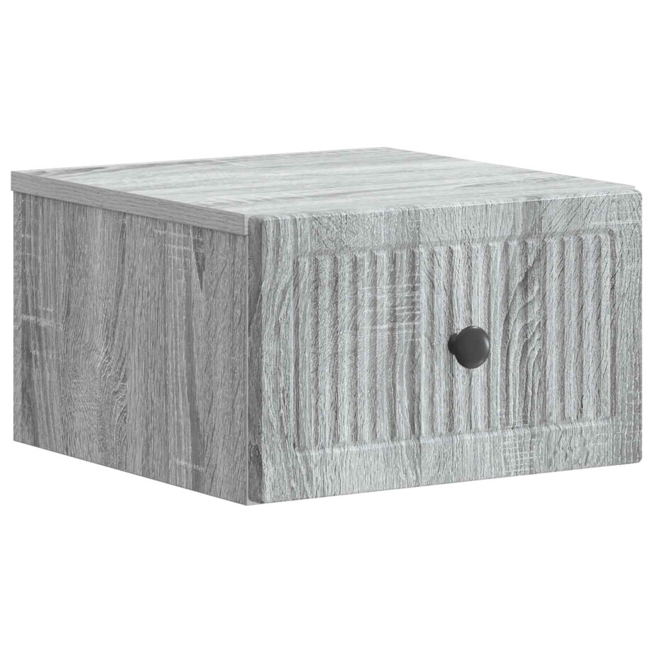 vidaXL Wandbeugel Bedkast Grijs sonoma 33 x 34,5 x 20 cm Bewerkt hout vidaXL Wandbeugel Bedkast Grijs sonoma 33 x 34,5 x 20 cm Bewerkt hout afbeelding 1