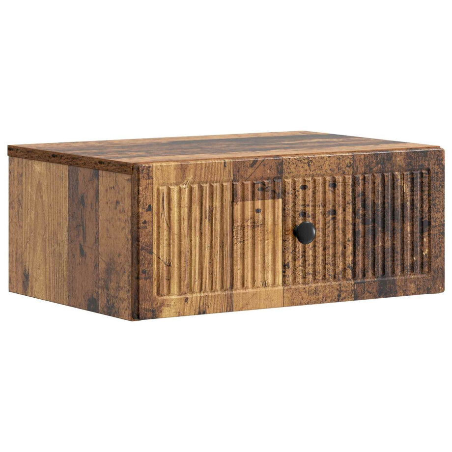 vidaXL Nachtkastje met lade Oud hout 49 x 34,5 x 20 cm Bewerkt hout vidaXL Nachtkastje met lade Oud hout 49 x 34,5 x 20 cm Bewerkt hout afbeelding 1