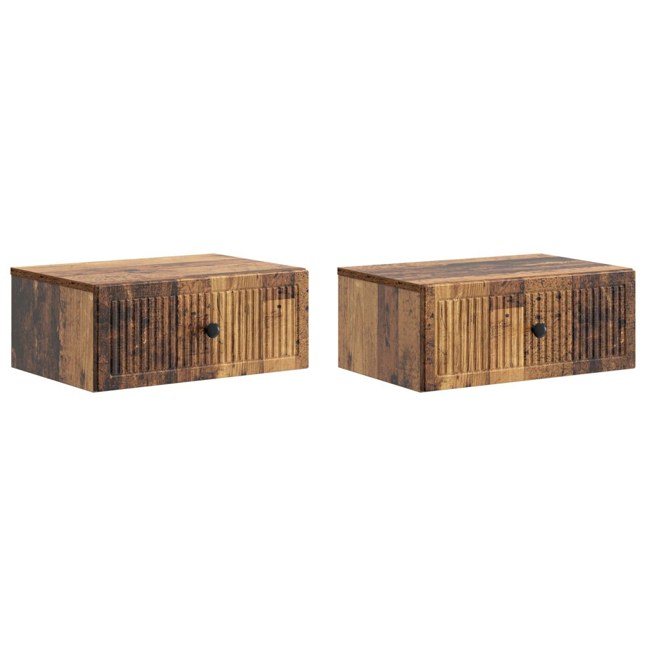 vidaXL Nachtkastje 2 pcs Oud hout 49 x 34,5 x 20 cm Bewerkt hout vidaXL Nachtkastje 2 pcs Oud hout 49 x 34,5 x 20 cm Bewerkt hout afbeelding 1