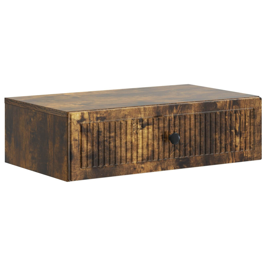 vidaXL Wandmontage Zijtafel Gerookt eiken 59 x 34,5 x 17 cm vidaXL Wandmontage Zijtafel Gerookt eiken 59 x 34,5 x 17 cm afbeelding 1