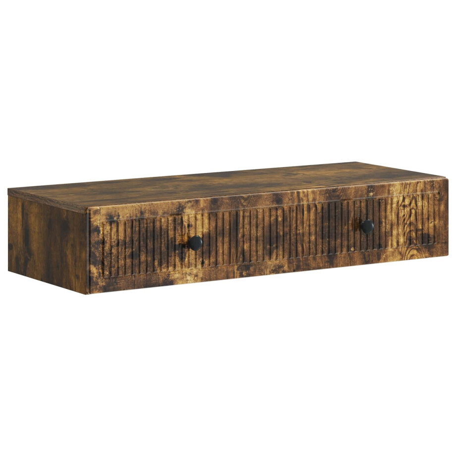 vidaXL Wandmontage Zijtafel Gerookt eiken 87,5 x 34,5 x 17 cm vidaXL Wandmontage Zijtafel Gerookt eiken 87,5 x 34,5 x 17 cm afbeelding 1