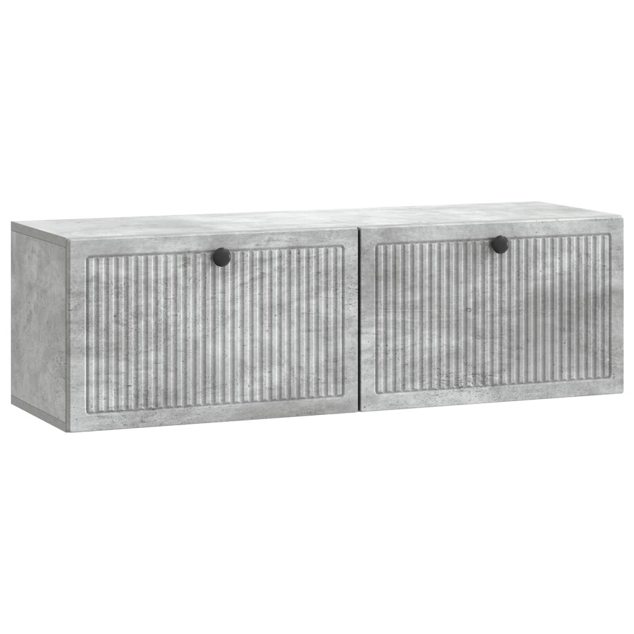 vidaXL Wandbeugel TV-kast Betongrijs 98 x 31 x 30 cm Bewerkt hout afbeelding 1